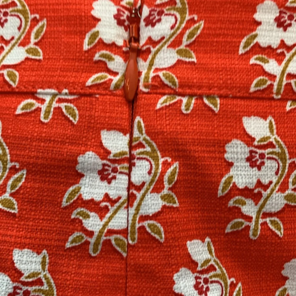 J. Crew Stretch Grasscloth mini skirt in‎ classic block print. Worn 1x